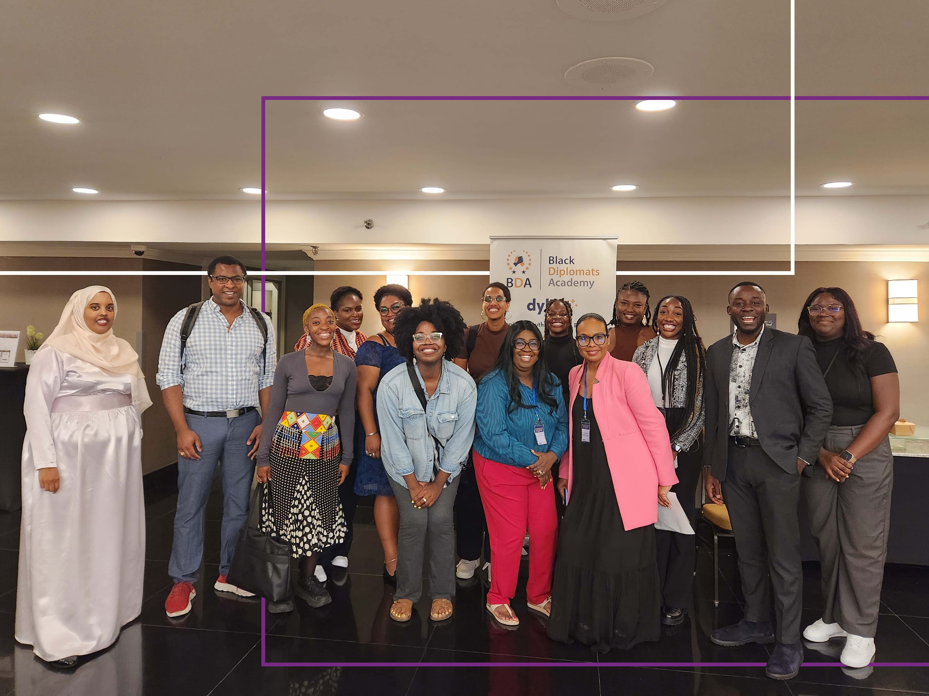 TMU Faculty of Arts students and Past and Present Fellows of the Black Diplomacy Academy