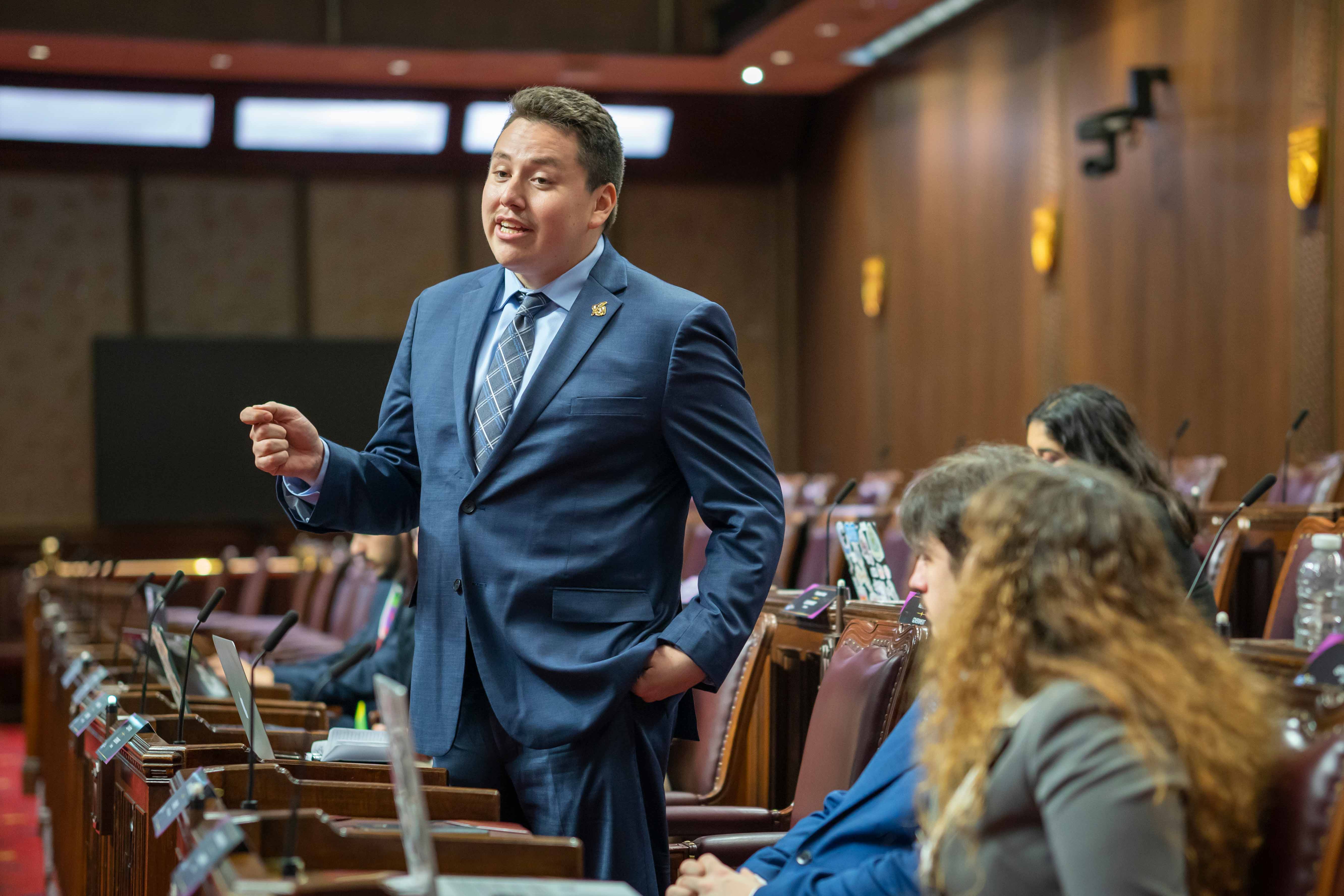 Cody Anthony in the Senate Chambers