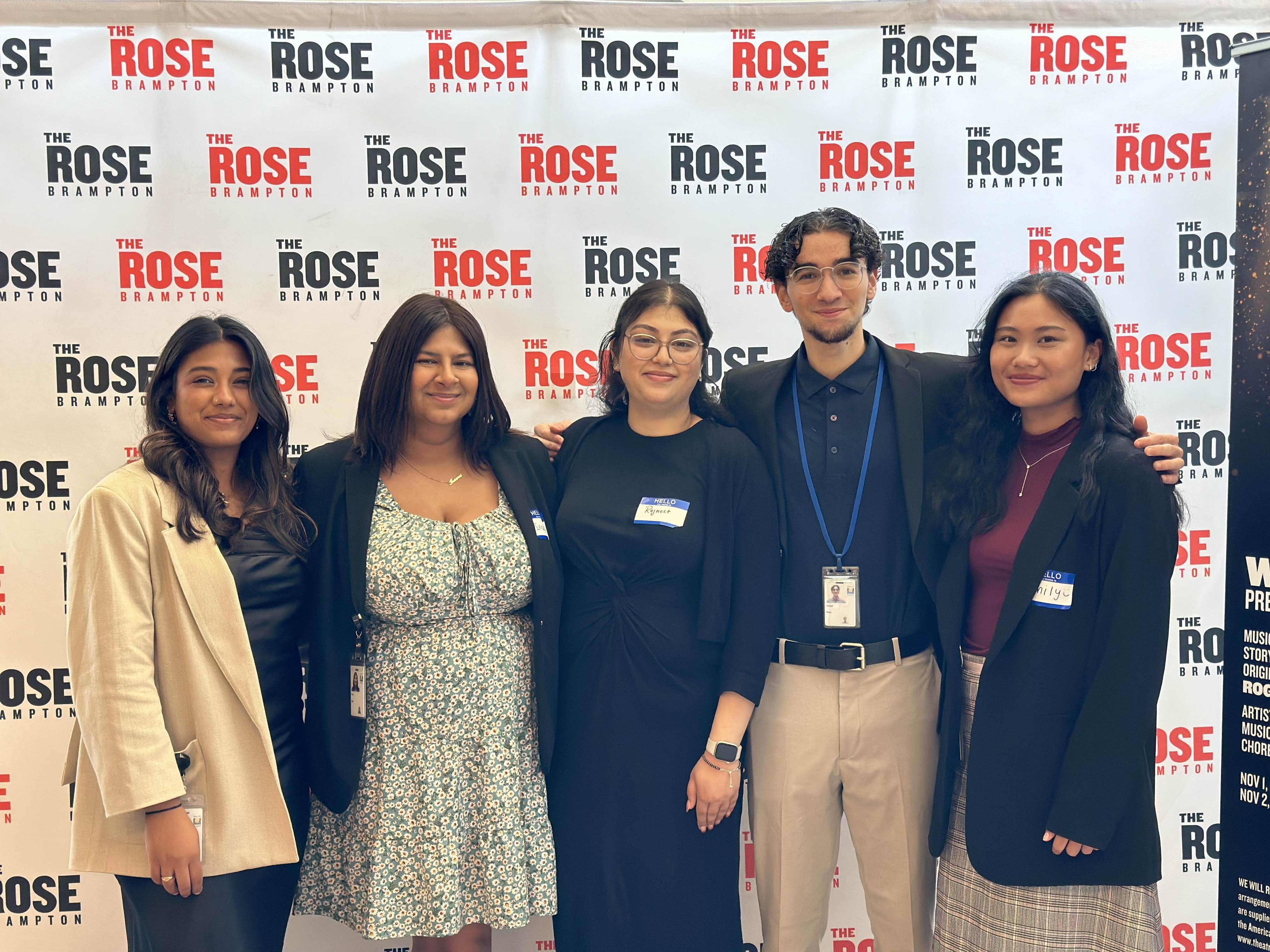 Group photos with City of Brampton colleagues and summer students at an event during Rajneet’s time as a Program Administration Officer. 