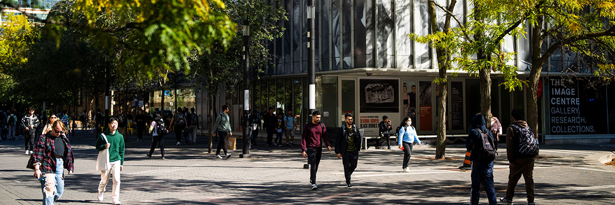 Gould Street with the TMU Image Centre in the background.