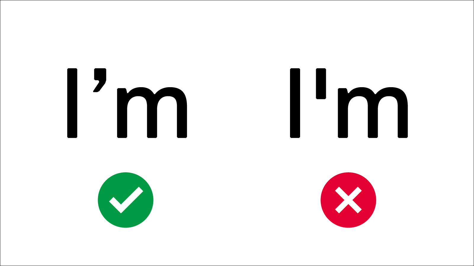 Demonstration of proper use of a apostrophe.