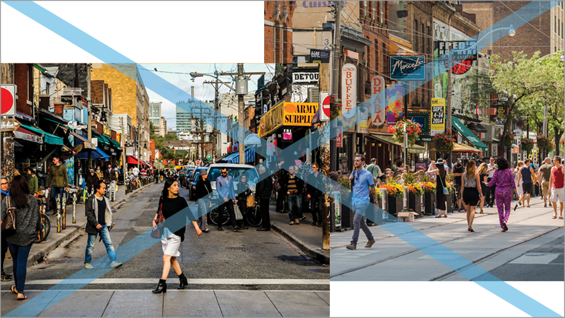 Example of images overlapping