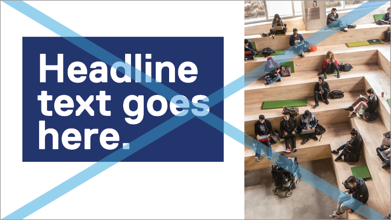 Example of a headline with a back background image