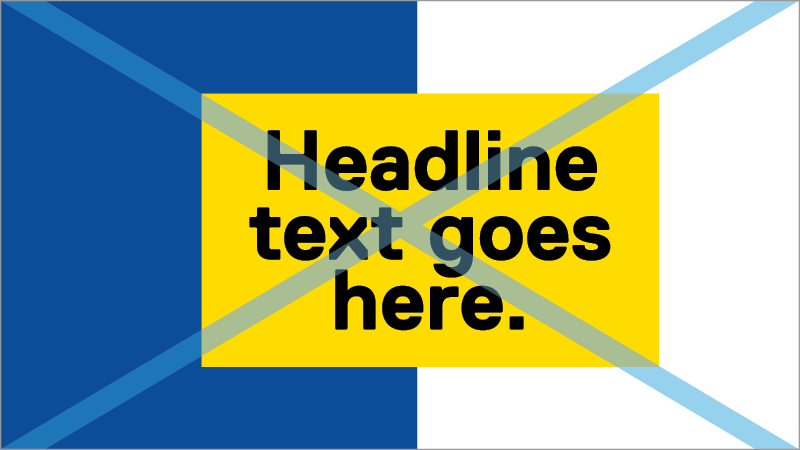 Headline box on a coloured background