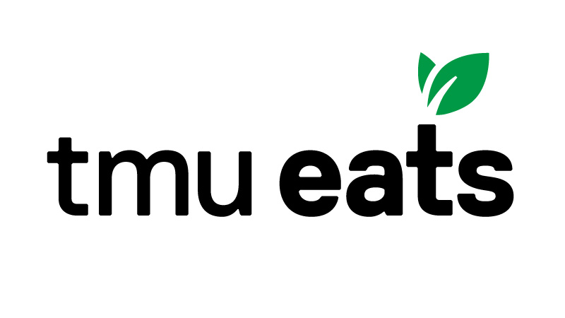 Logo for TMU Eats, the university's campus dining and food service.