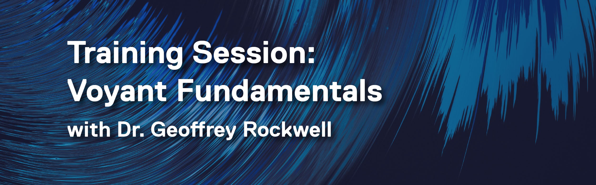 Training session: Voyant fundamentals