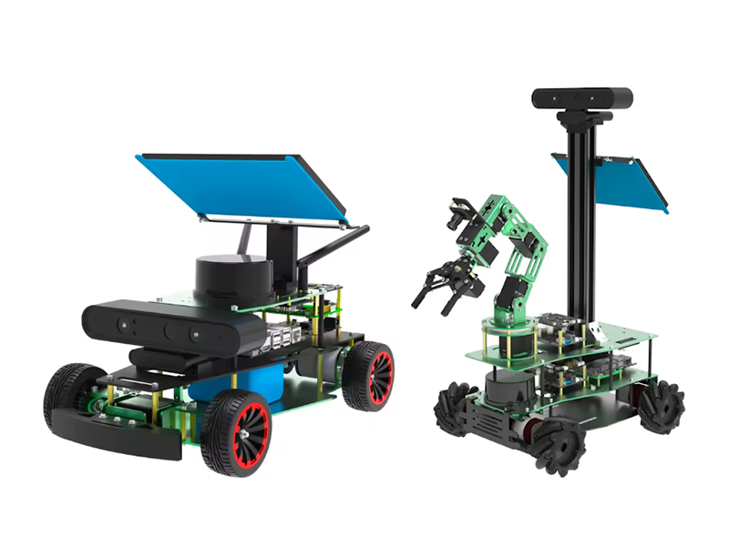 Two robot vehicles side by side