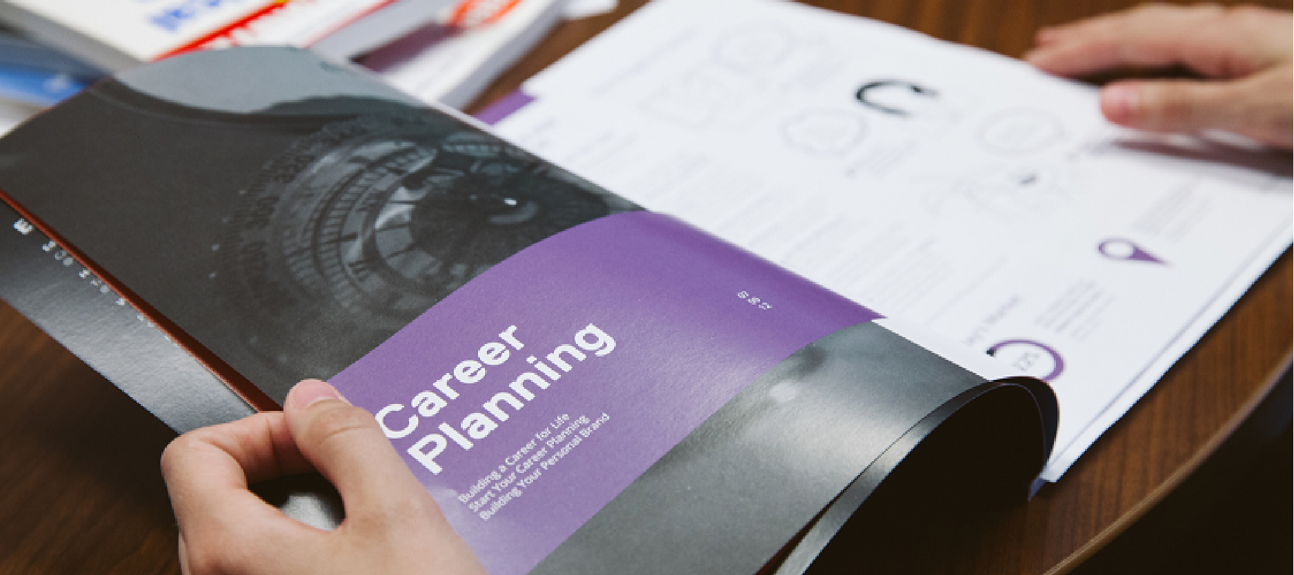 Career Compass publication open to the page about career planning.