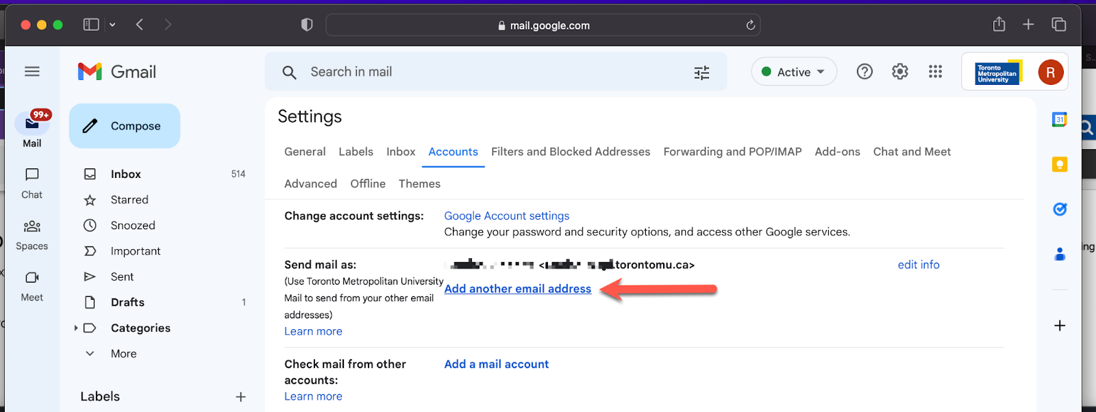 Gmail add another email address
