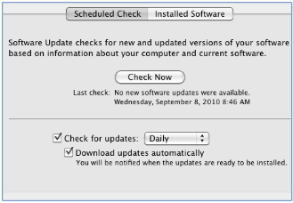 Check box for 'Check for Updates' then select your frequency. Then check the box 'Download updates automatically'