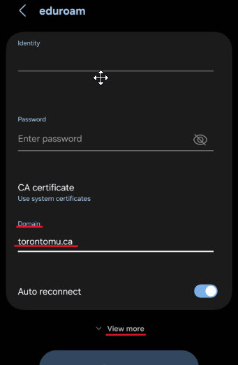 Eduroam Android cert verification