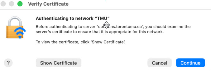 MacOS verify certificate
