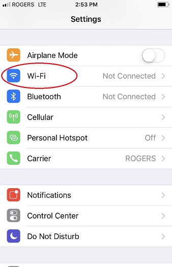 Select Wi-Fi