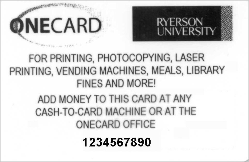 TMU non-ID Cash Card