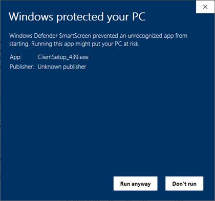 Windows Defender Security screen