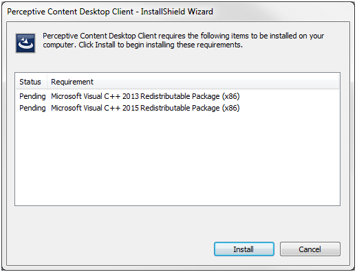 InstallShield Wizard-Install selected