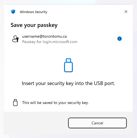 Save your passkey setup