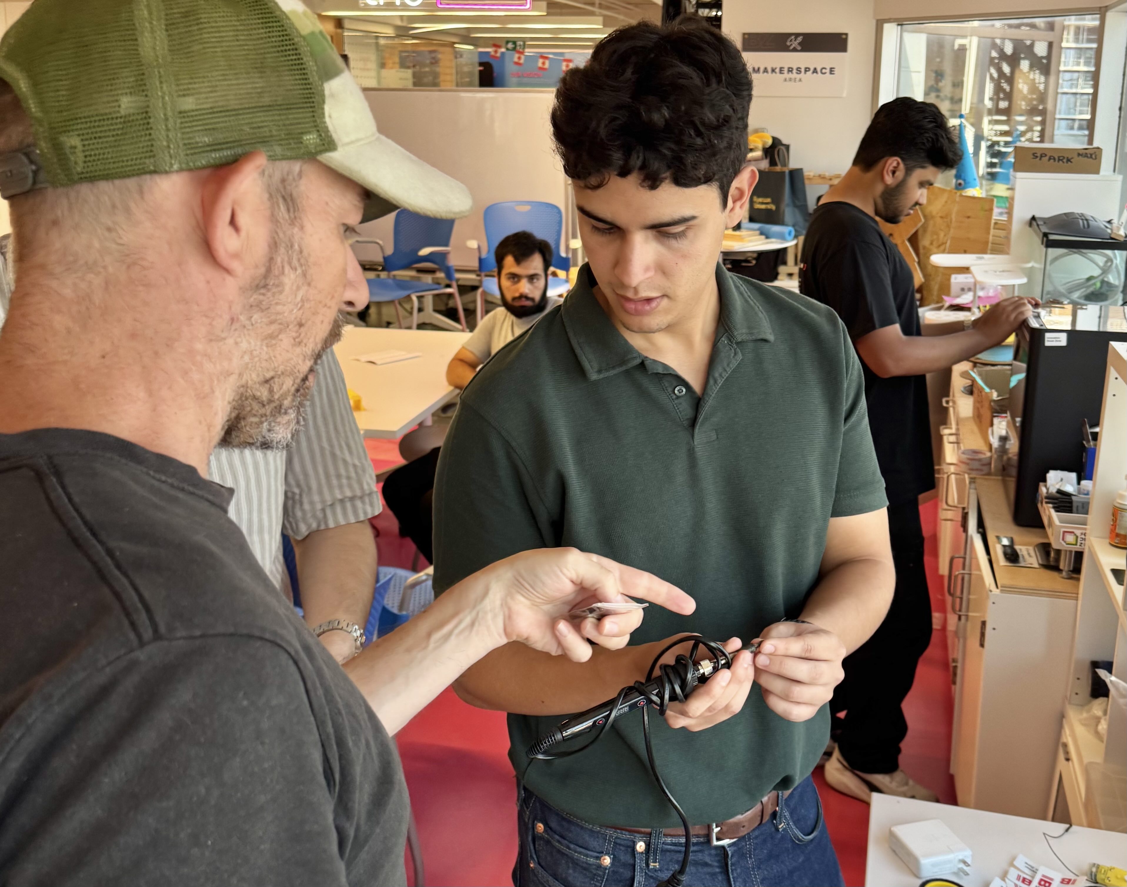 Students working on a prototype