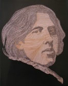 three quarter view drawing of Oscar Wilde's face