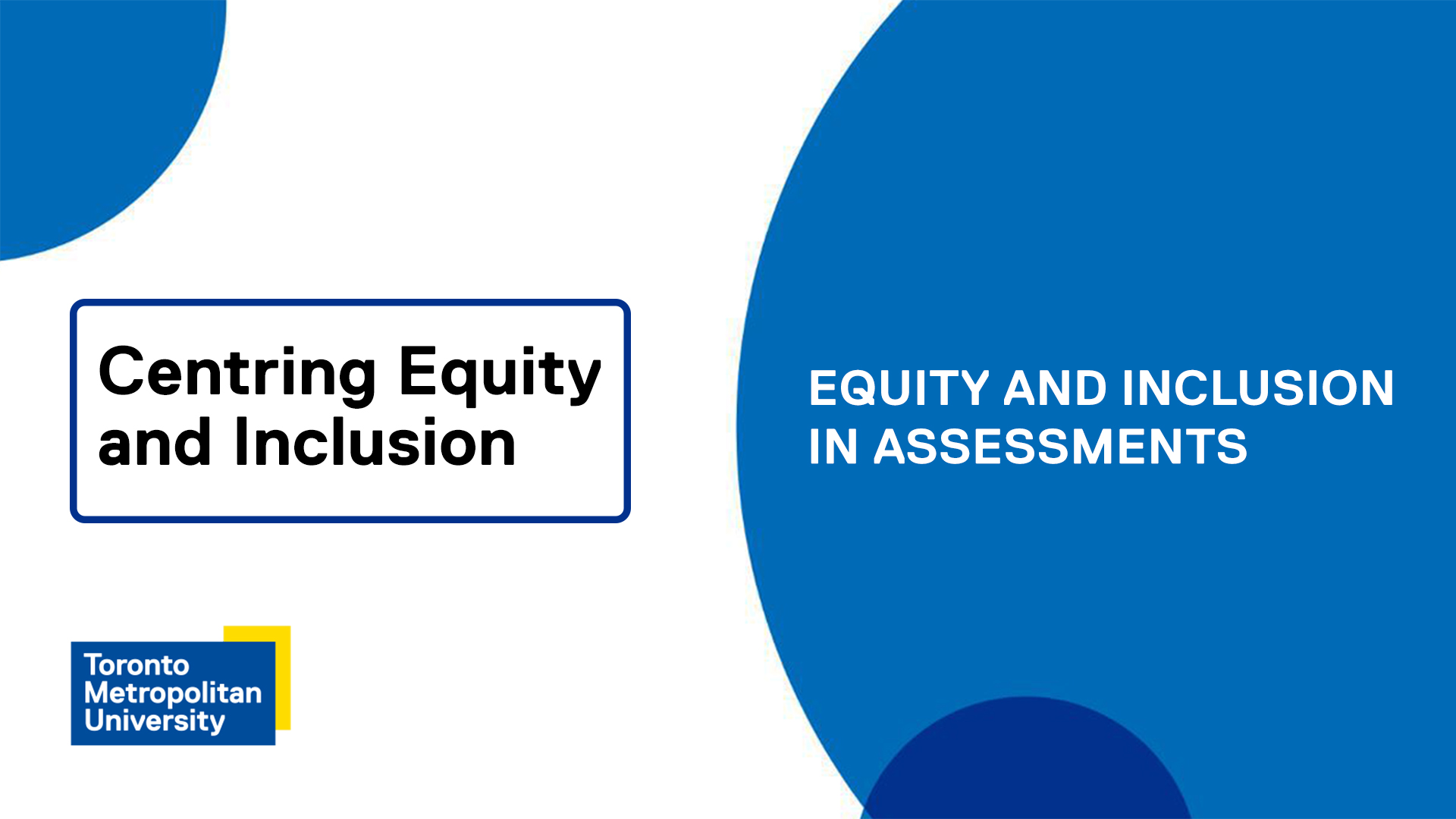 Equity and inclusion in assessments