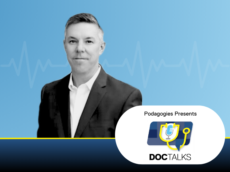 Dr. Jonathan Sherbino with the DocTalks logo