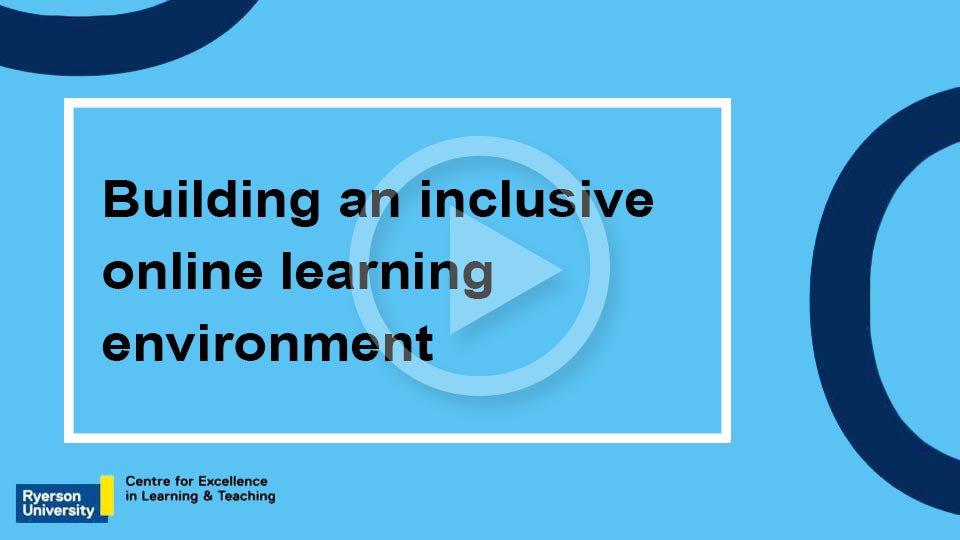 Building an Inclusive online learning environment