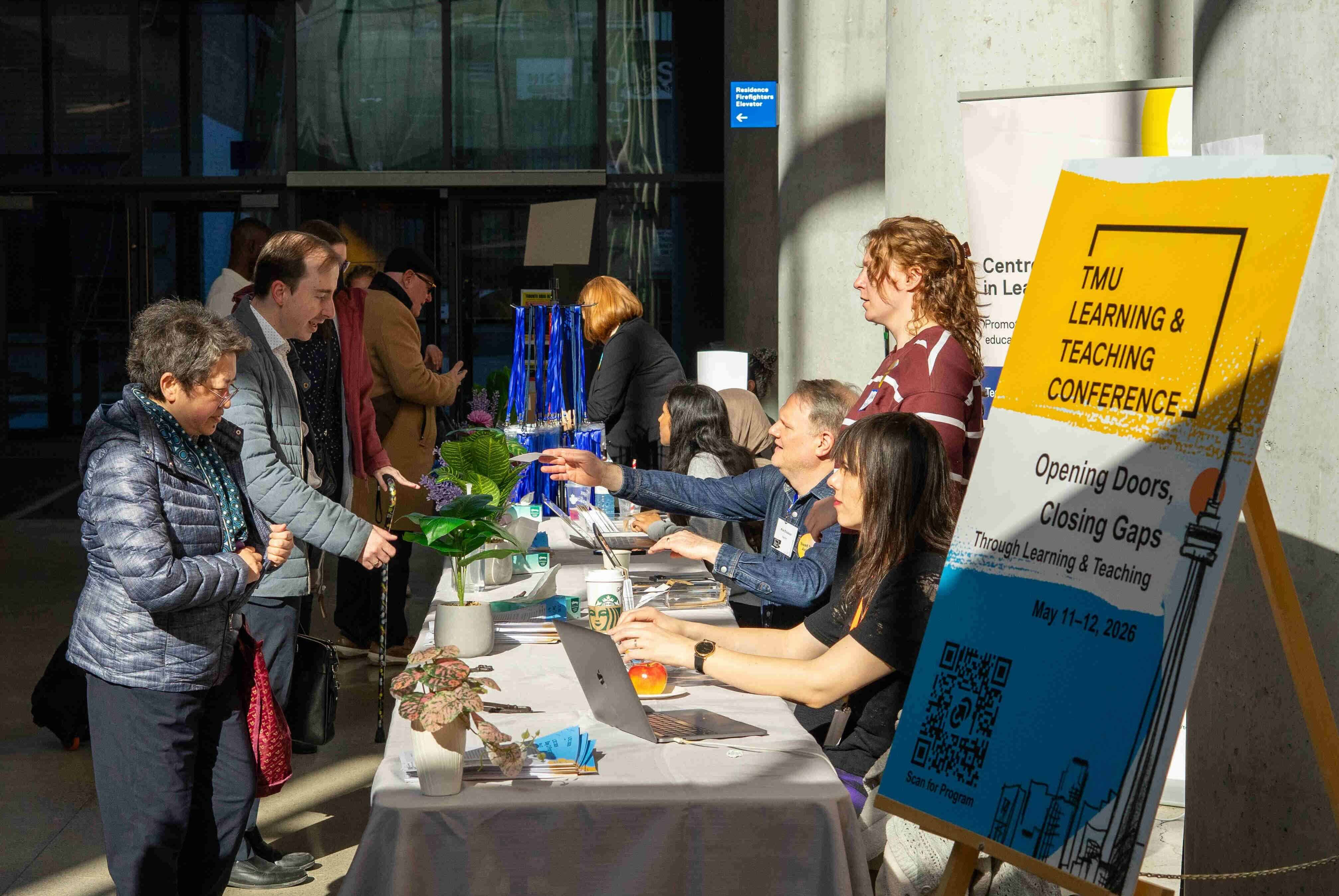 Attendees registering for the second day of the 2026 Learning and Teaching Conference.
