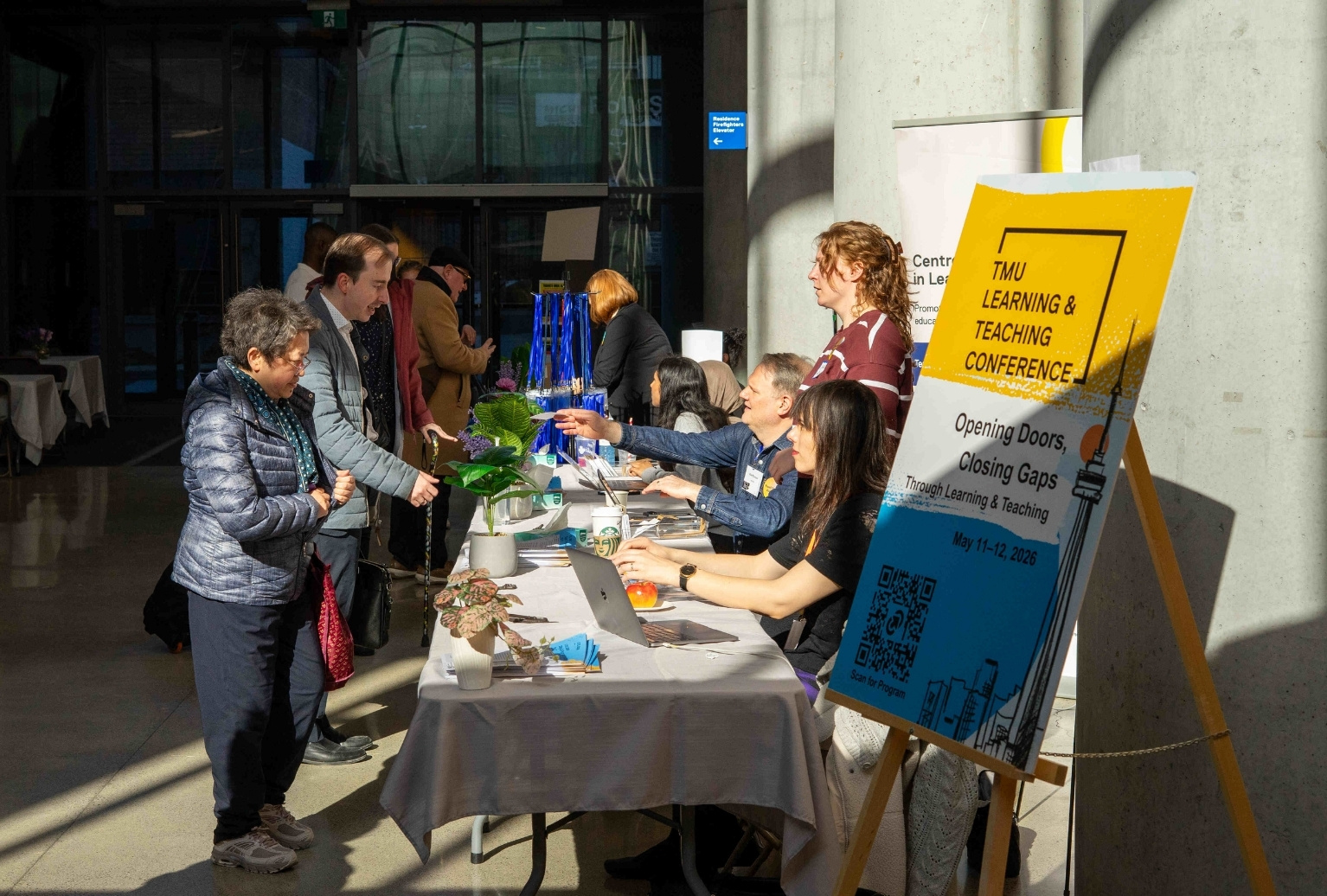 Attendees registering for the second day of the 2026 Learning and Teaching Conference.