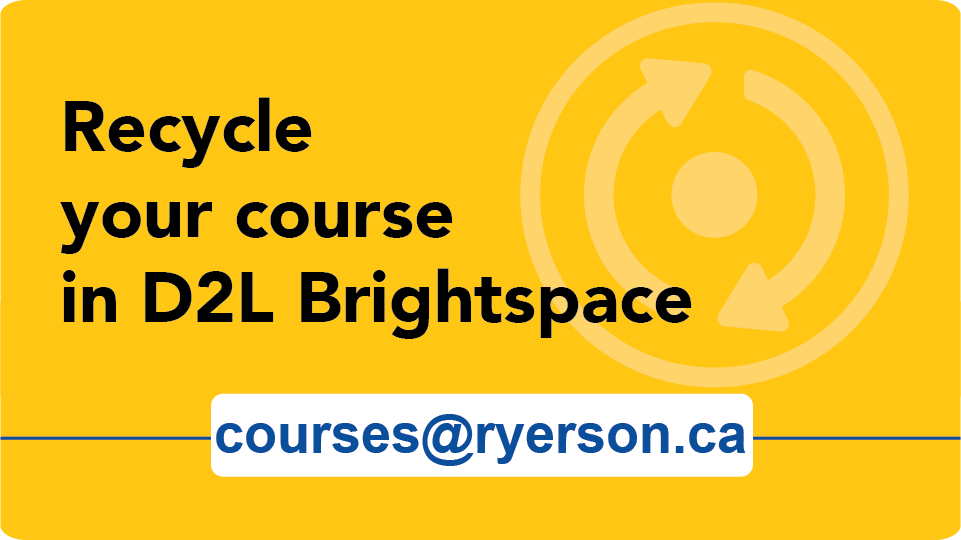 Recycle your course in D2L Brightspace 