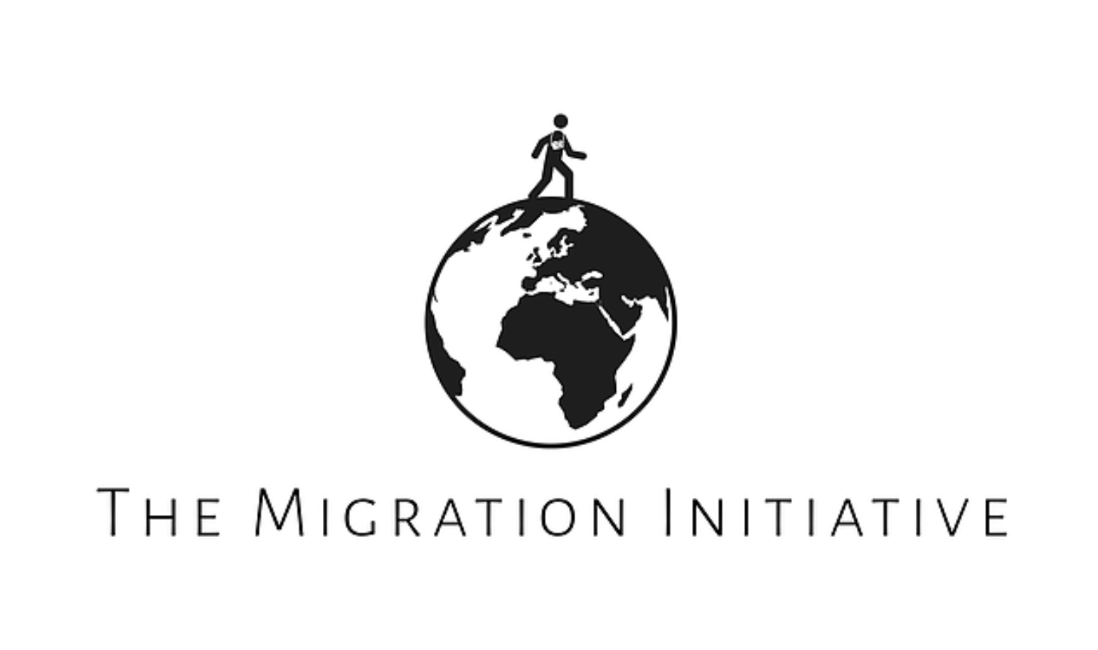 The Migration Initiative logo (person walking on globe)