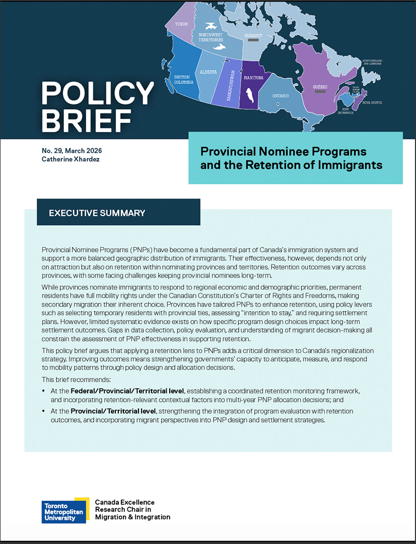 Policy Brief 29: Provincial Nominee Programs and the Retention of Immigrants