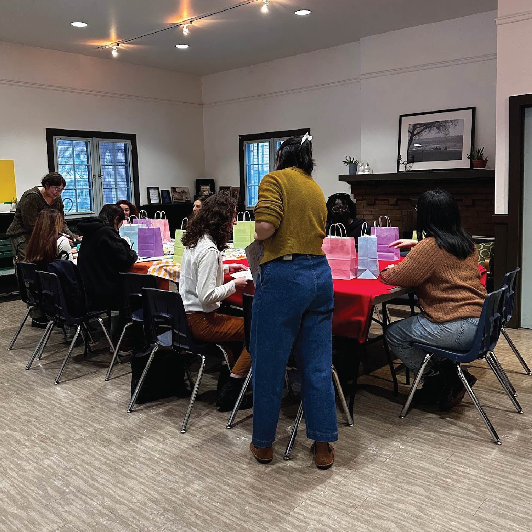 People at the work table