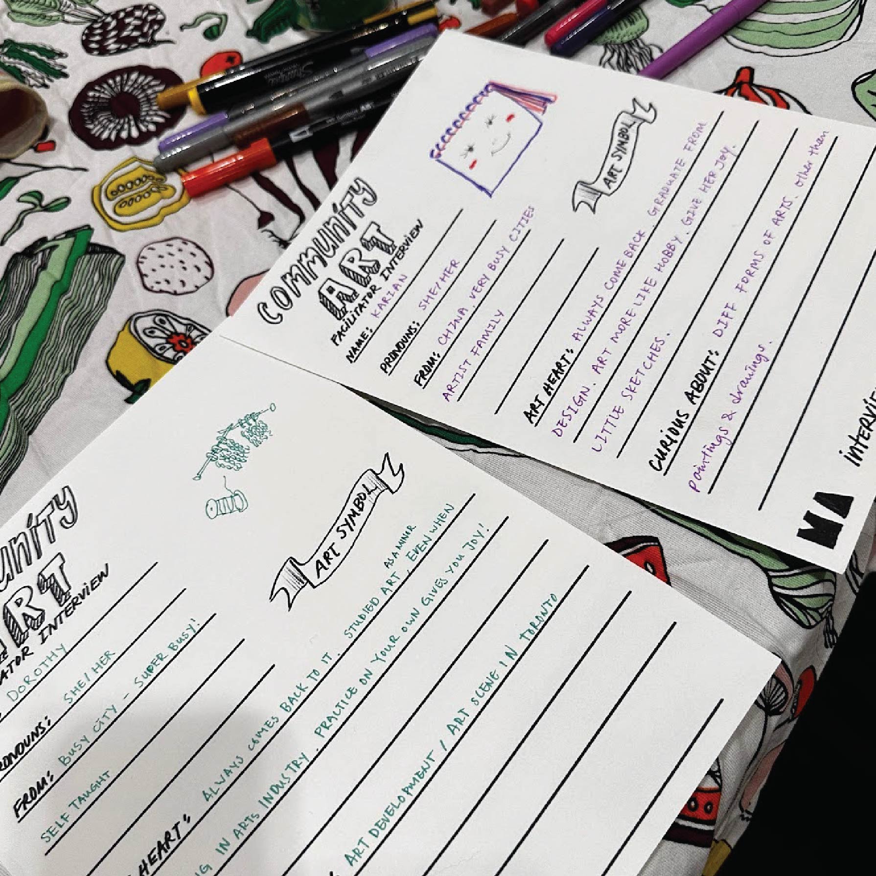 Community arts worksheet