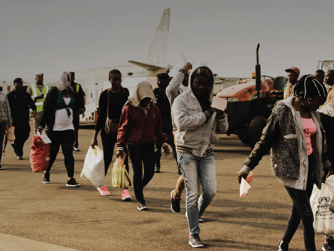 Nigerian migrants stranded in Libya arrive in Lagos as part of IOM’s voluntary return and reintegration programme