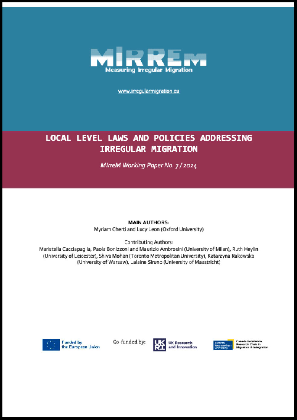 Local Level Laws and Policies Addressing Irregular Migration