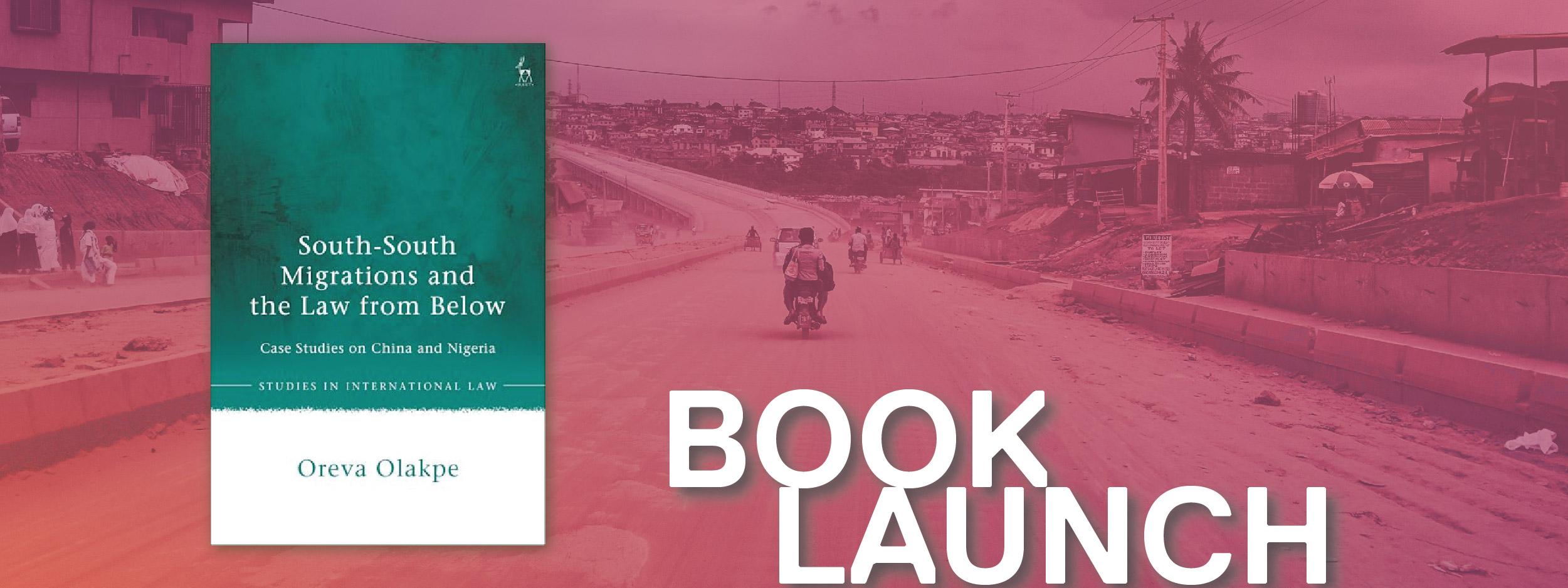 Book Launch banner - Oreva Olakpe