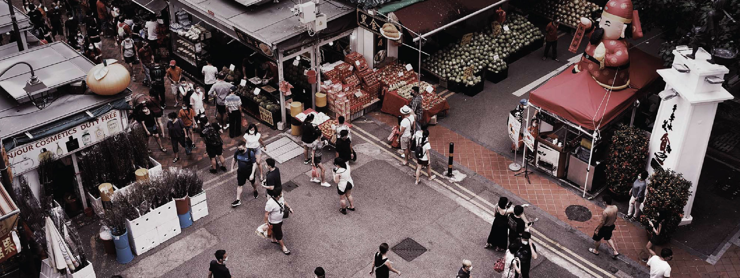 People walking in Singapore's Chinatown subzone