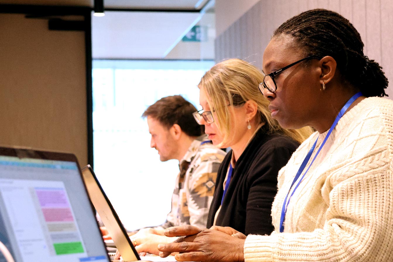 Winter School participants learning qualitative research methods