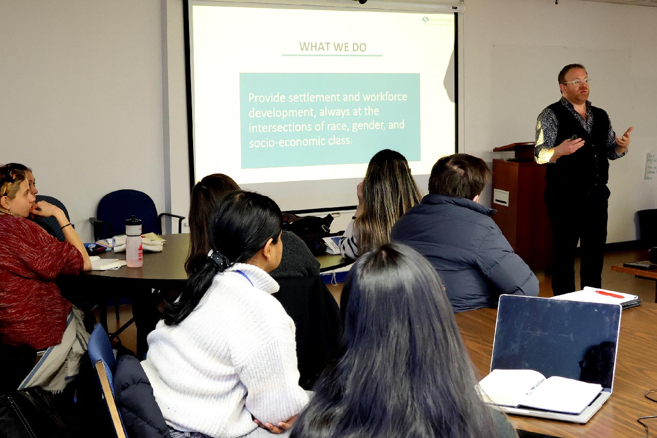 Winter School participants visit Skills for Change in Toronto, Ontario