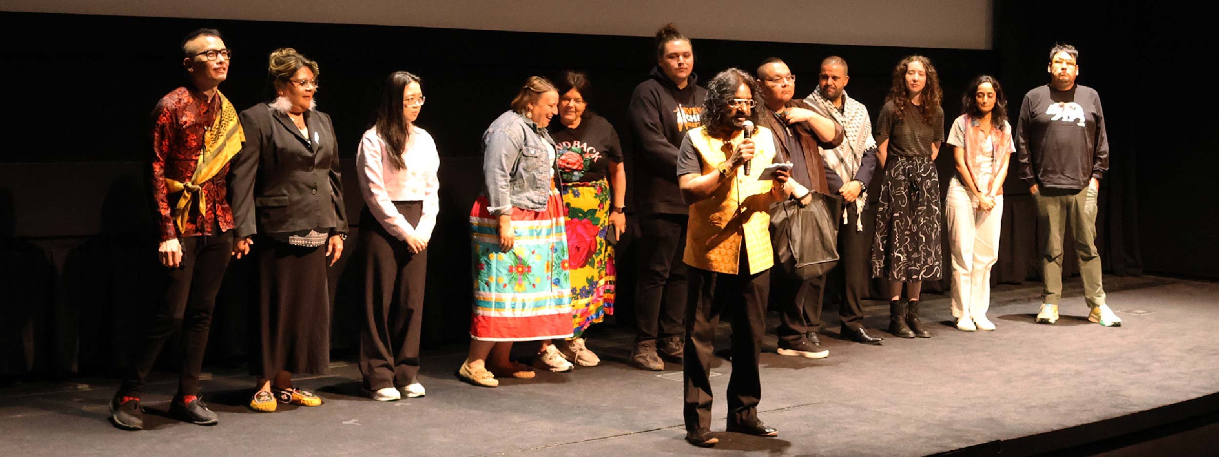 WhereWeStand cohort on the imagineNATIVE Film + Media Arts Festival stage