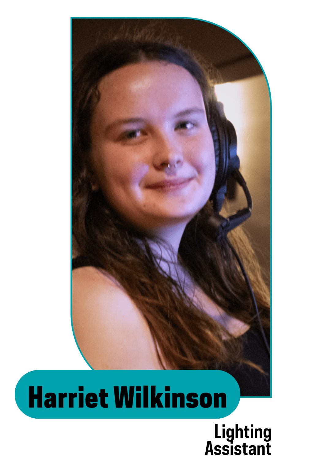 smiling girl wearing headset