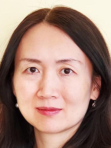 Headshot of Dr. Lu Wang against a cream background