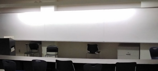 A new dry-erase surface in a refreshed classroom