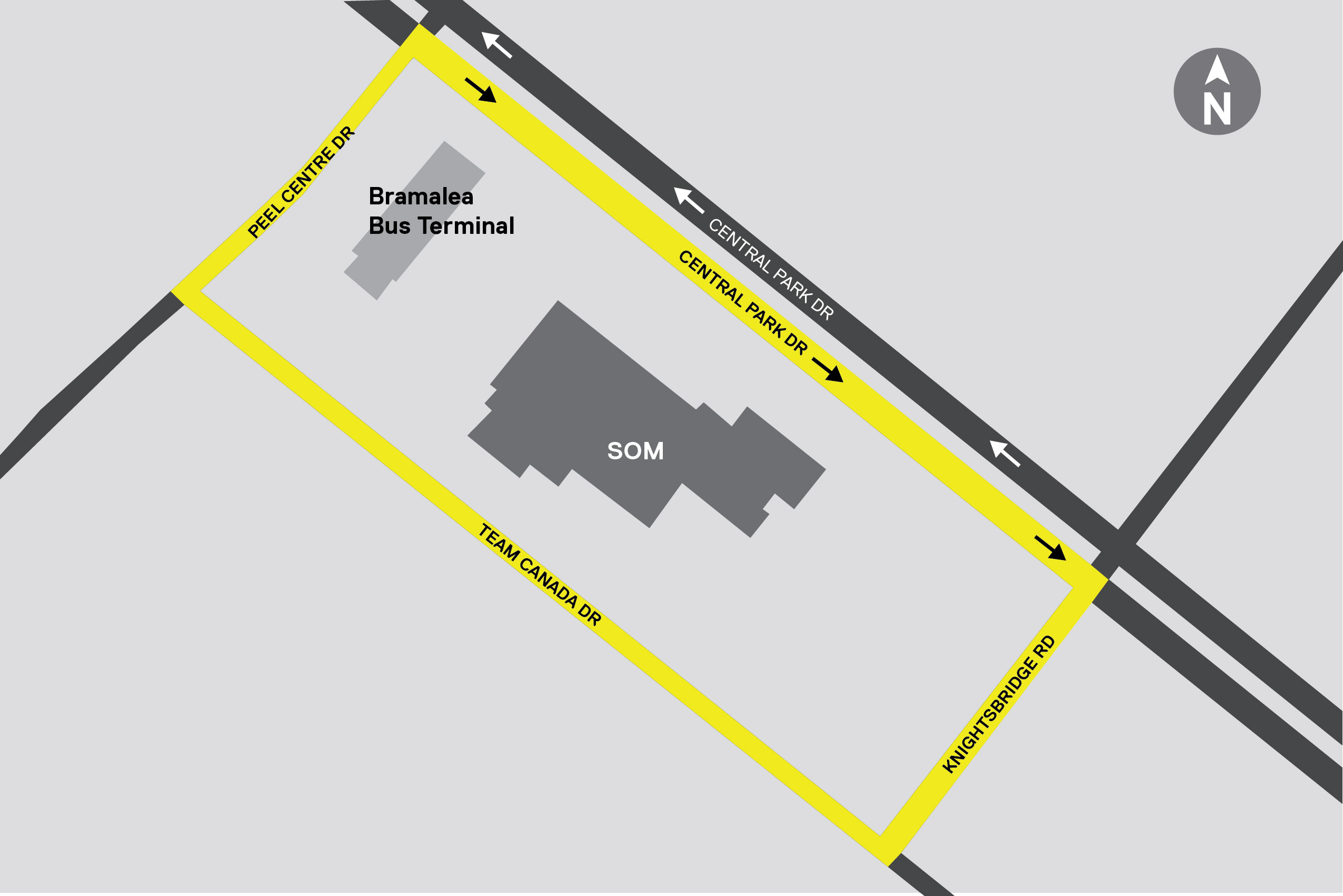 Map showing the WalkSafe boundaries on campus.