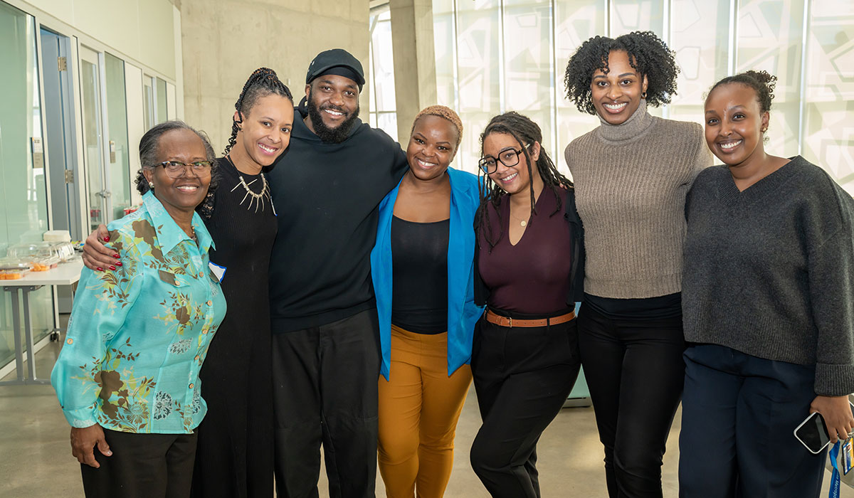 Members of the Black Excellence Committee smiling. 