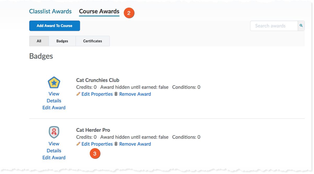 Steps to use Release Conditions to issue Awards