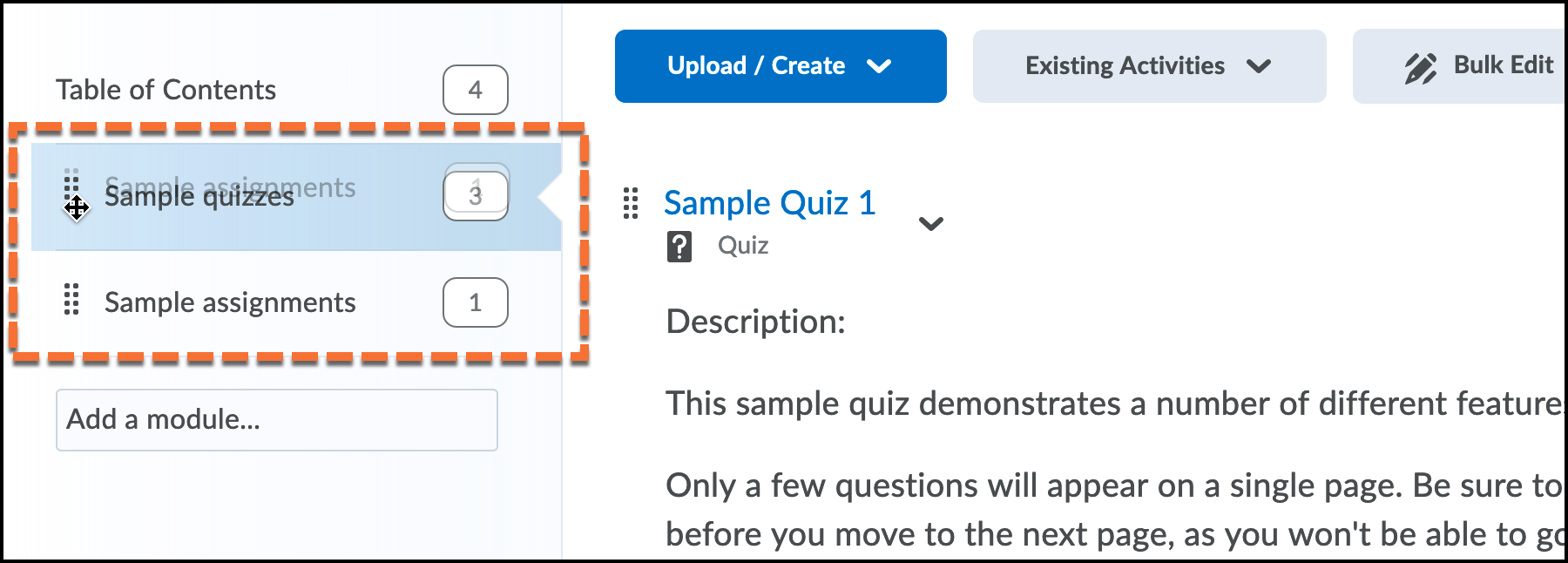 Create a submodule inside a content module