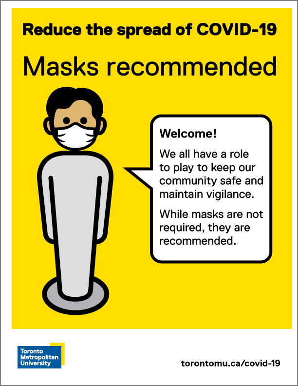 Image of a poster with a male figure recommending vigilance and mask-wearing.