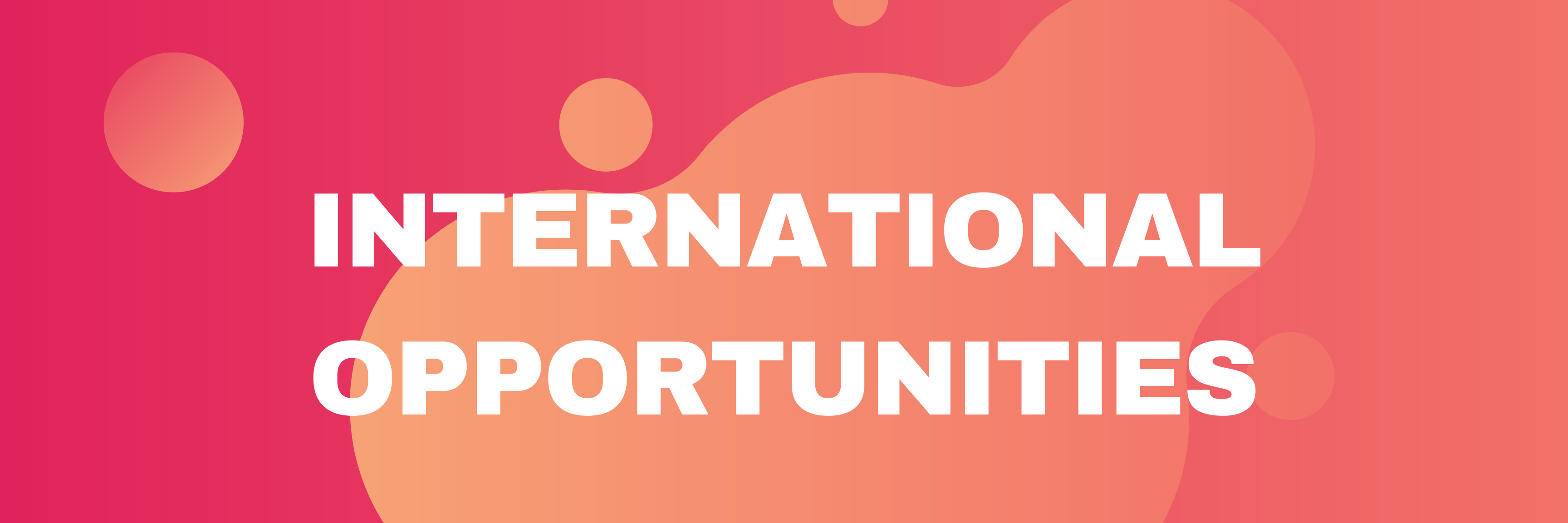 International Opportunities page banner