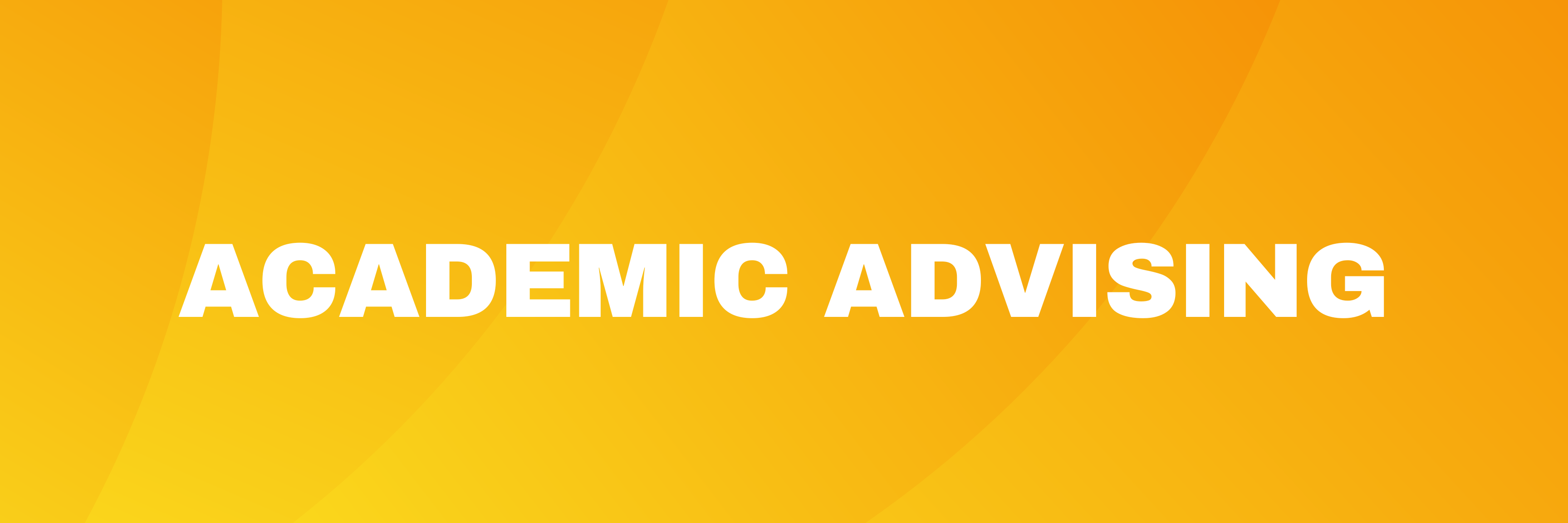 Academic Advising page banner
